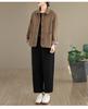 Plus Size Spring/Autumn Loose Casual Jacket for Middle-Aged Women