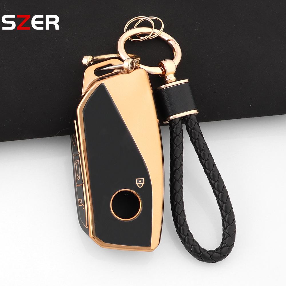 Fashion Tpu Car Key Case Cover Protected Keychain Fob For Bmw I7 X7 G07 Lci Ix I20 X1 X3 X5 U11 5 7 Series G70 G09 Xm U06 G81 M3