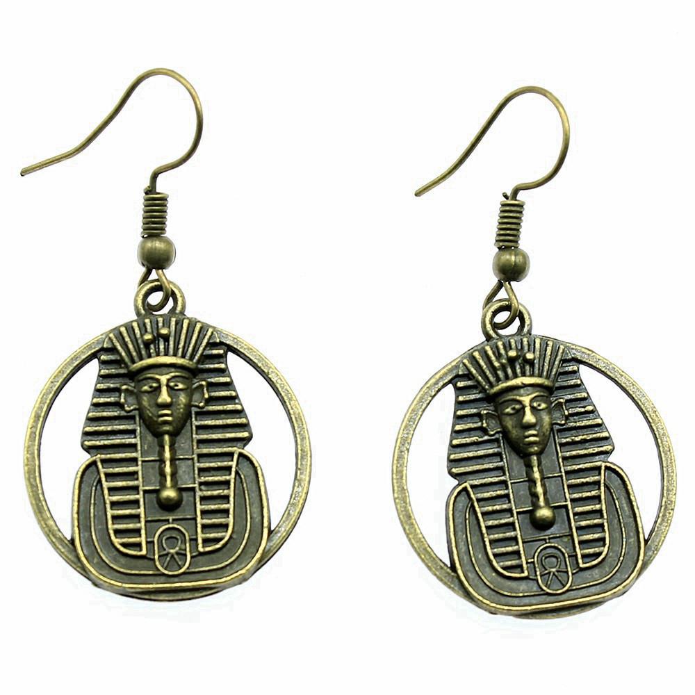 Ankh Cross Dangle Earrings Ancient Egyptian Symbol Drop Earrings Gothic Occult Themed Jewelry