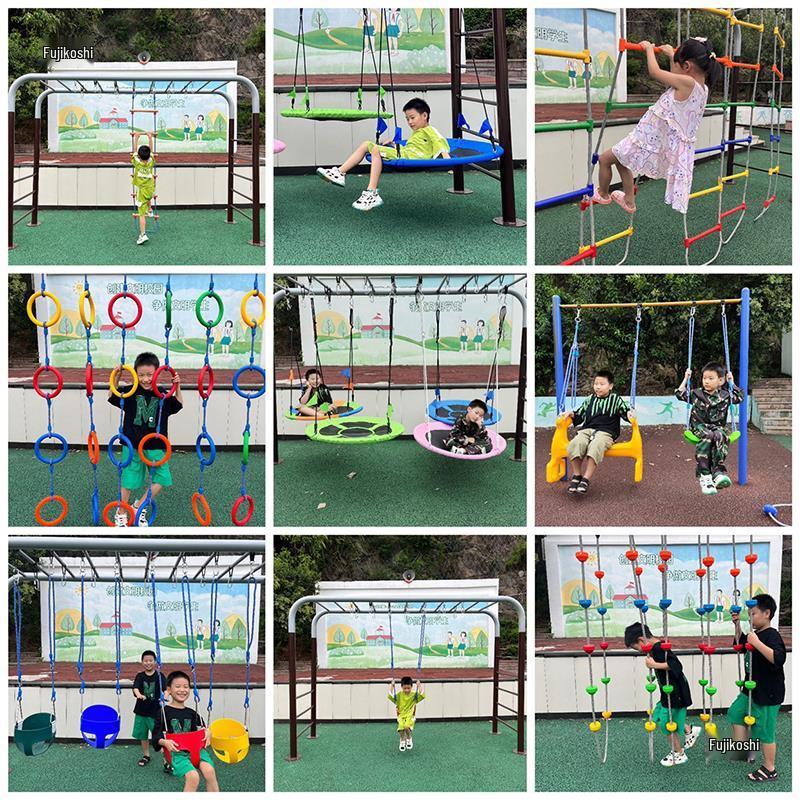 Children's Indoor/Outdoor Climbing and Swing Training Set with Rope Ladder