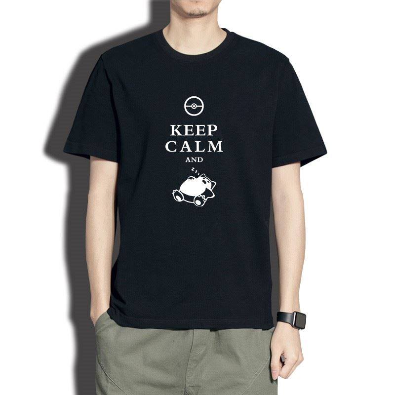Kabii Beast Sleepy Spirit Pokémon Pocket Monster Joint Design ShortSleeved TShirt Clothing Summer Mens Loose Fit