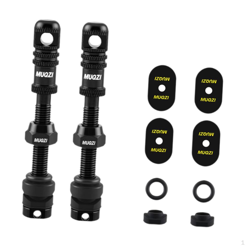 2 Pieces Tubeless Valve Stem Presta 65mm for Road Bike Most Rims