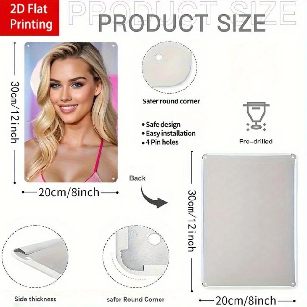 GOTOP Tinplate Metal Wall Art 8x12 Inch Vintage Retro Decor for Cafe Bar Home