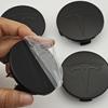 4 stuks 56 mm Mat Zwart Auto Wielnaafdop Embleem Originele Velgen Naafkap Logo Voor Tesla Model 3 Y X S Auto Accessoires