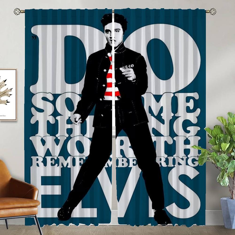 Elvies Window Curtain for Room 2 Panel Tulle for Bedroom Blackout Curtains Shades Partition Halloween Decoration Living Kitchen