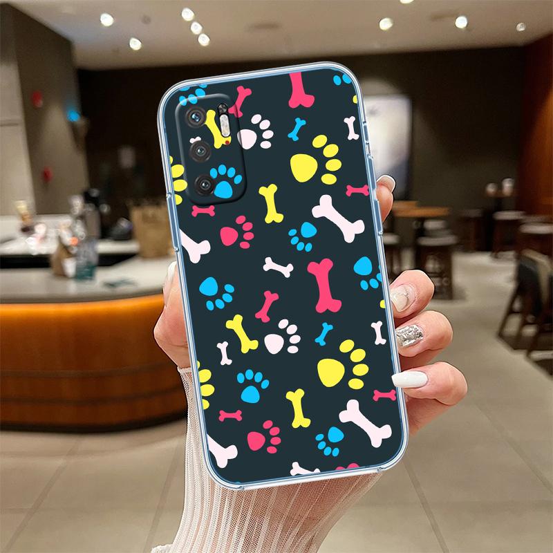 NH19 dog footprint Paw Phone Case for Motorola Moto G10 G20 G30 G31 G32 G34 G35 G41 G42 G50 G51 G52 G55 G60 G60S G62 G71 G72 G75