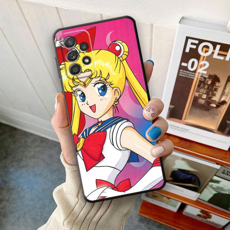 TPU Soft Case for Samsung Galaxy A30 A70 A71 A50 A51 A01 A40 A20e A20s A10 A20 A04 A03 Armor Cover Lovely Sailors-WarriorGirl