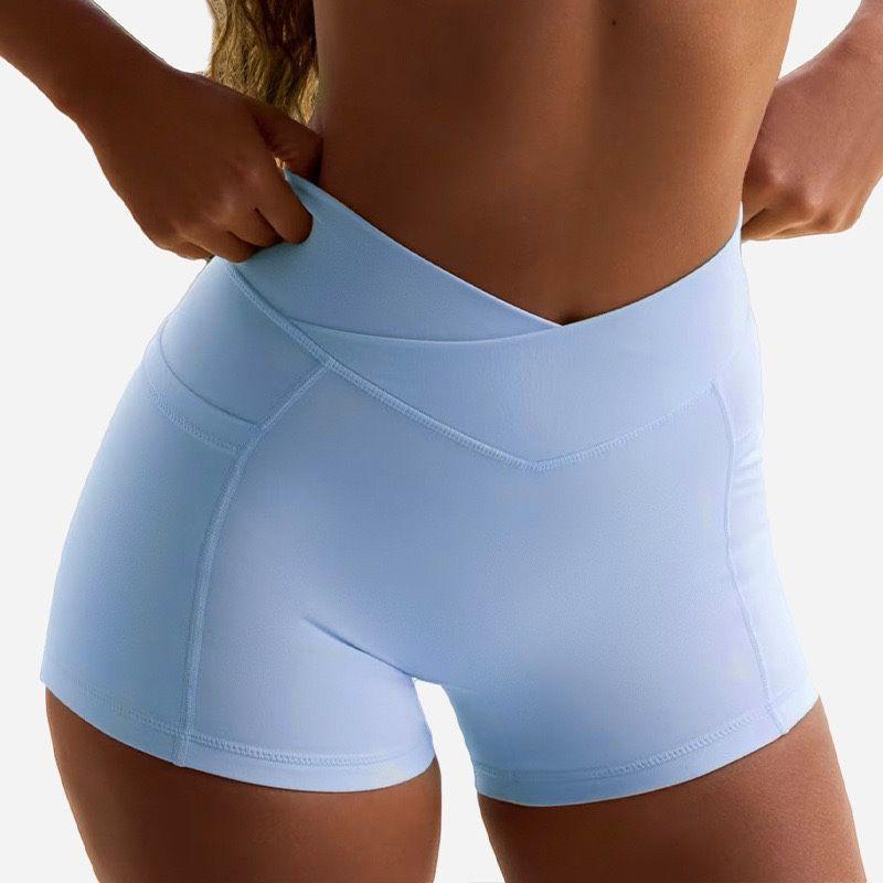 Spaghetti Strap Y Word Beauty Back Exercise Bra Pocket Peach Hip Shorts Yoga Clothes Fitness Suit Sports Suit for Women