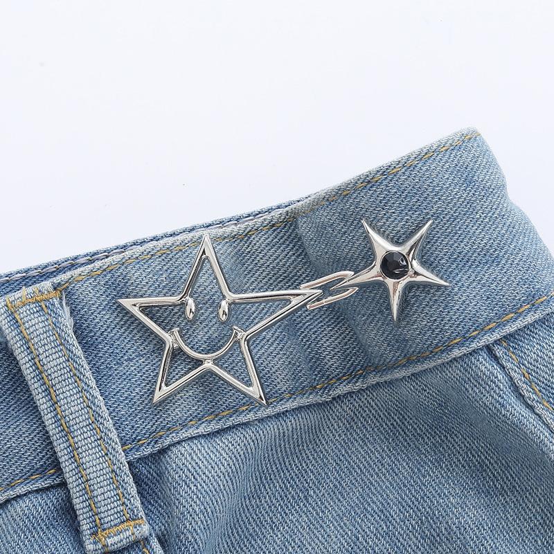

1PC Jeans Buttons Nail-Free Star Adjustable Metal Buttons For Jeans Waist Magic Weapon Reduce Waist
