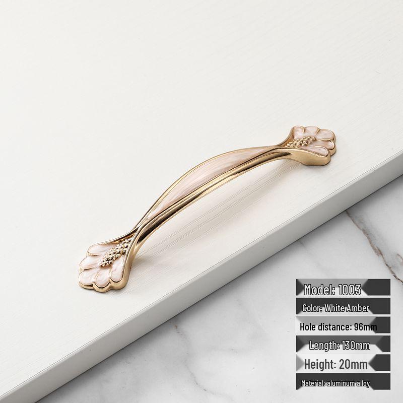 European Style Red Amber Drawer & Wardrobe Handle - Modern, Simple Cabinet Door Hardware