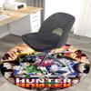 1pc Hunter X Hunter Anime Cartoon Design Round Carpet Office Chair Mat Non-Slip Rug for Home Decor, Living Room, Bedroom