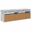 TV Cabinet with LED Lighting Concrete Grey 120 x 35 x 40 cm
