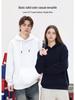 Men's Casual Thick Terry Cloth Hoodie: Heavyweight Pure Cotton Sweatshirt - Loose Fit, Solid Color, American Style for Autumn/Winter.