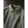 Large Sizes Availiable 360G Heavy Weight Air Cotton! Export Single Men Spring & Fall Loose Casual Polo Collar Sweater Long Sleeve Polo