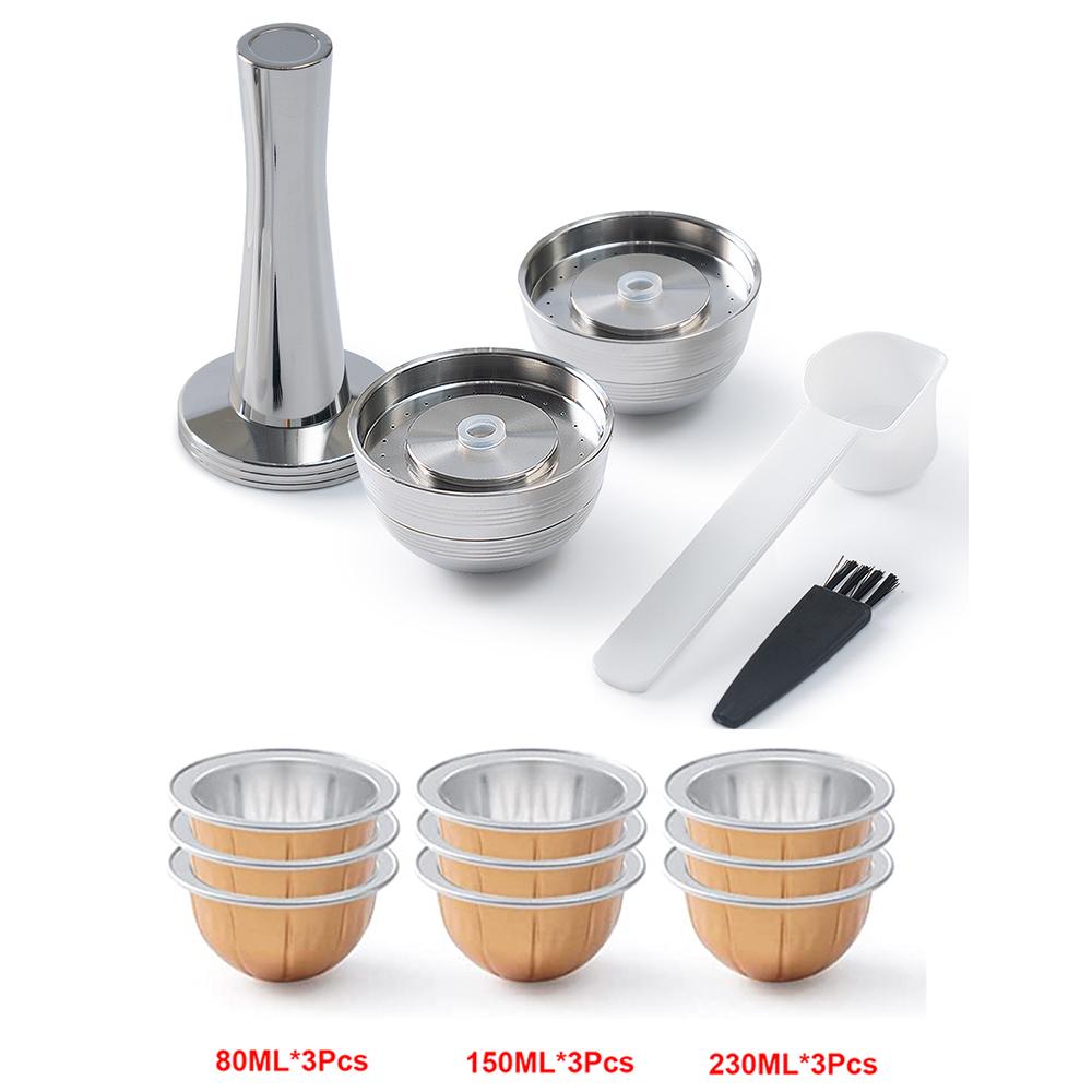 For Nespresso Vertuo POP Refillable Coffee Capsule Vertuoline Reusable Stainless Steel Capsule Filter with Original Pod