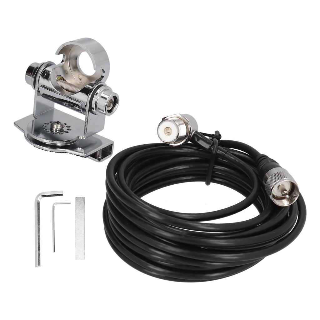 Mobile Antenna Bracket Adjustable Antenna Mount Bracket with Protection Pad Hex Wrench for Car Radio