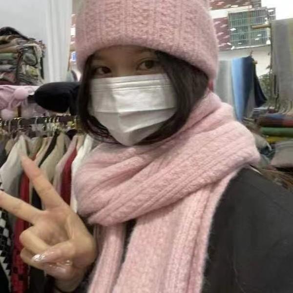 New Wool Knitted Scarf for Women in Winter Korean Fashion  Versatile  Warm Student Scarf Skin Friendly and Soft
