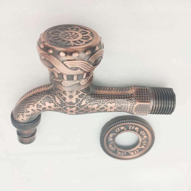 TLXT Antique Red Bronze Wall-Mounted Faucet