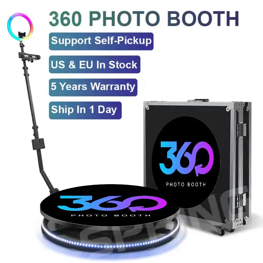 360 Rotating Platform 360 Photo Booth 100cm Photobooth Photo Booth Machine Business and Wedding Event Photo Booth with Printing