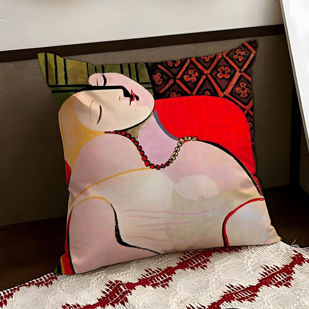 PPicasso Art Cushion Cover Reversible Soft Durable Pillow Cover Home  Car MultiScene Use for Daily Comfort