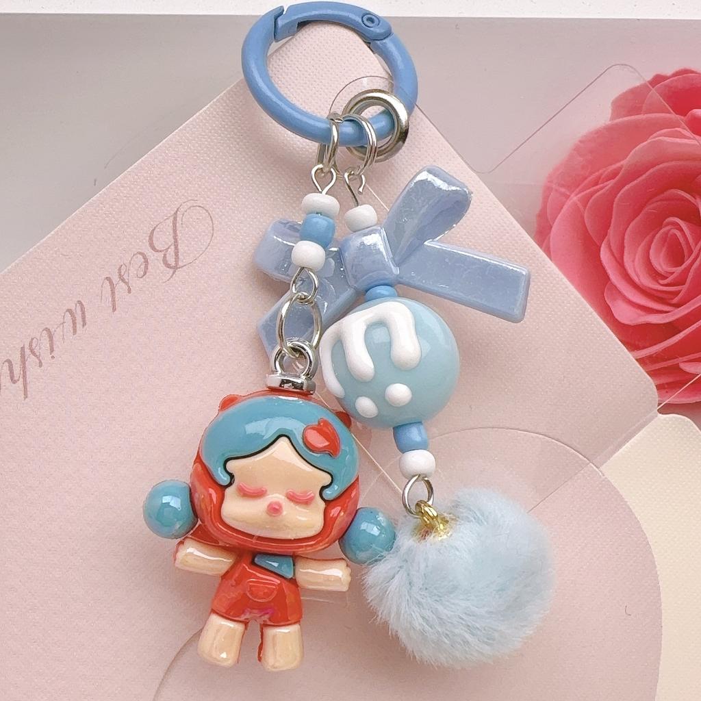 SP Girl Cute Grain Mobile Phone Pendant Gasket Electroplating Cute Grain Bag Pendant Keychain