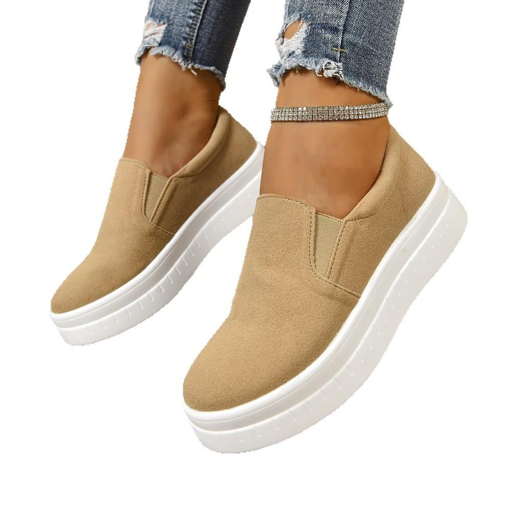 Casual For Women With Thick Sole Rubber Outsole For Daily Comfort