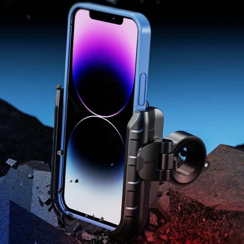 Kewig Upgraded Motorcycle Phone Holder USB-C Fast Charger Moto Motorbike Handlebar Mount Cellphone Support Rearview-mirror Stand