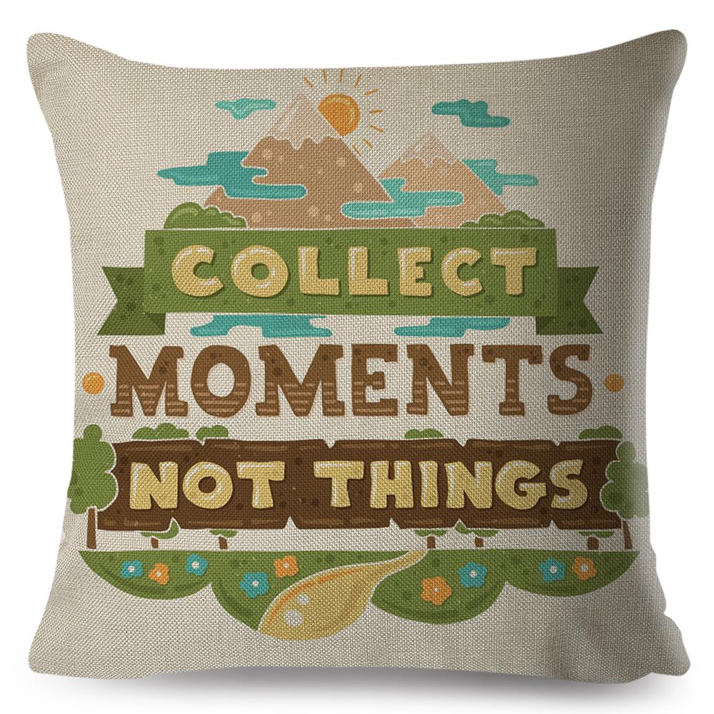 Motivational Quote Cushion Cover Inspirational Lettering Design Decorative Pillow Case Living Room Bedroom Sofa Home Decor