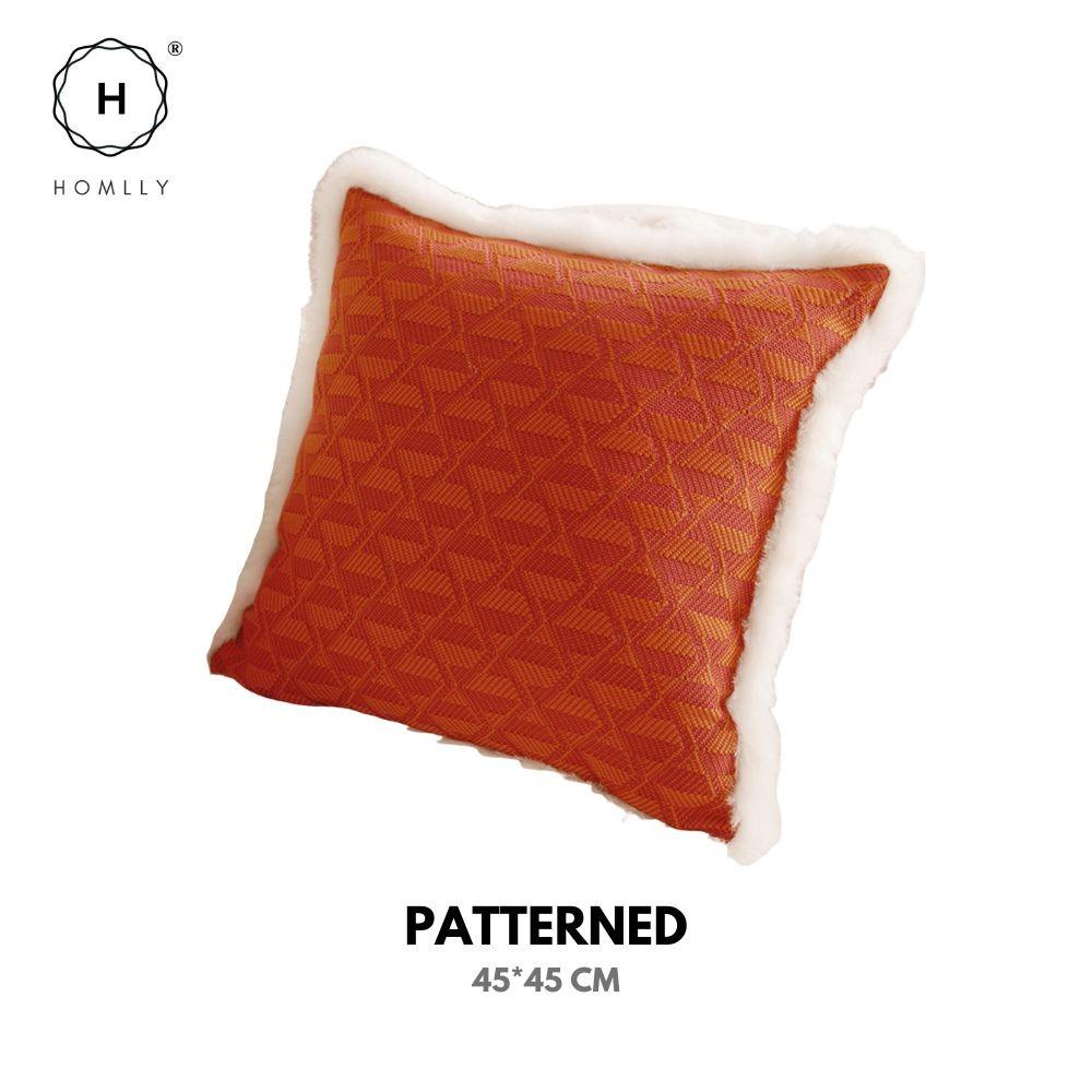 Homlly Orangey Printed Pillow Cushion Cover (X2PCS)
