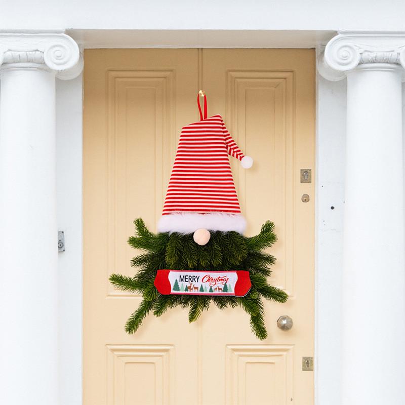 Neue Weihnachtsdekoration Entzückende gesichtslose Puppe Baumschmuck Festlicher Elfenkranz Gnom Türhänger