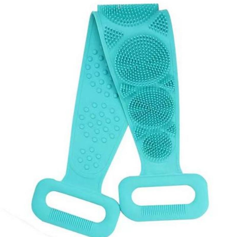 

Унисекс двухсторонняя силиконовая щетка для ванны для чистки тела и спины - массаж и очистка с несколькими вариантами цвета зелёный
