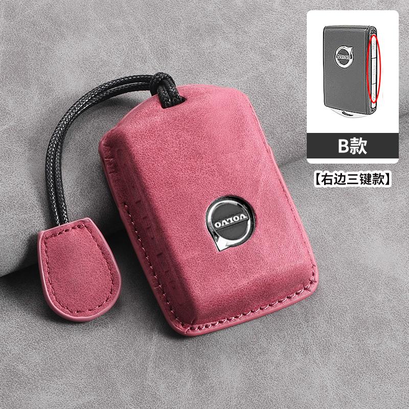 PU Leather Car Key Bag Protection Case for Volvo CX60 CX40 CX90 V40 V50 V70 S60 AWD RDESIGN S40 S90 T6 Car Accessories