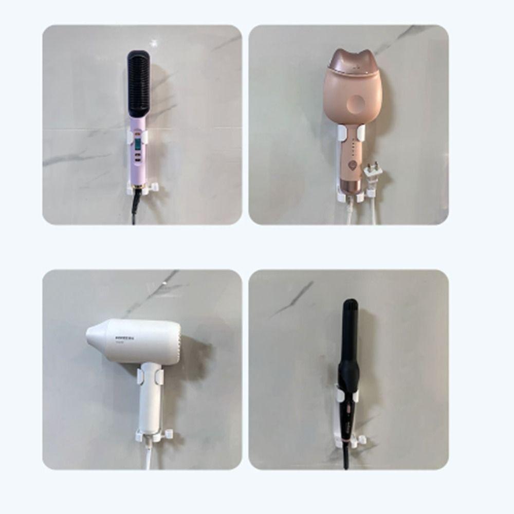 Plastic Hair Curler Straighteners Holder White Black Curling Bracket Wall Mounted Adjustable Curling Curler Storage Stand Salon