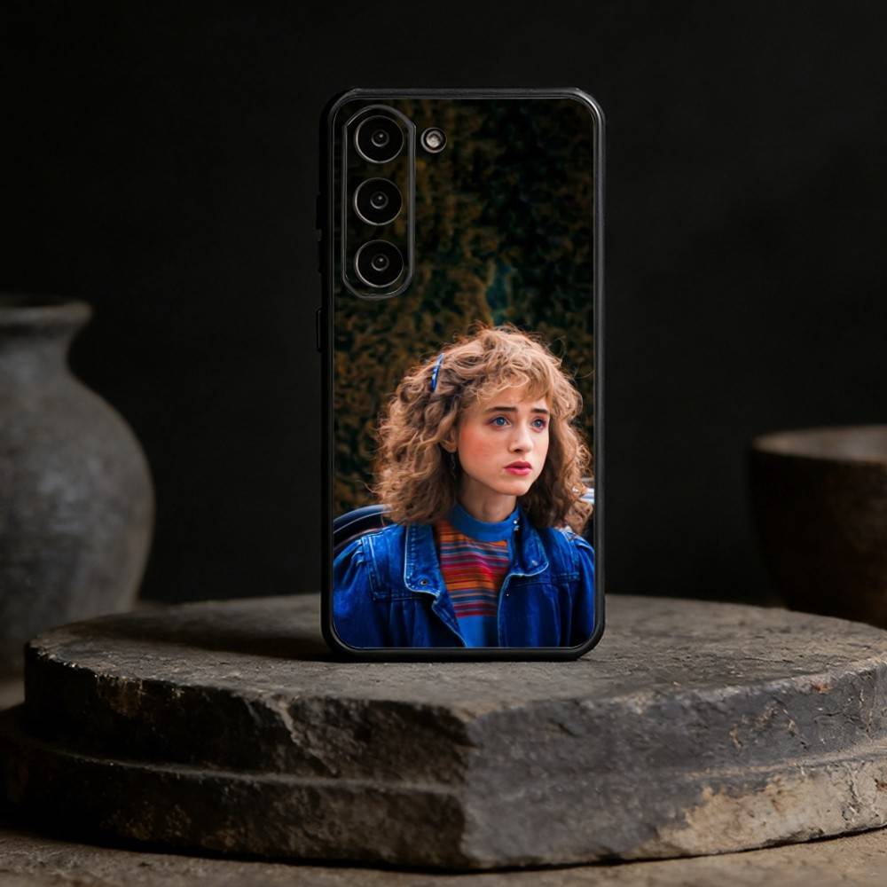 Retro Chic Vibe Natalia Dyer Phone Case For Samsung Galaxy A91,80,73,72 ,71,53,52,32 ,31,22,21s,20,Soft Black Case