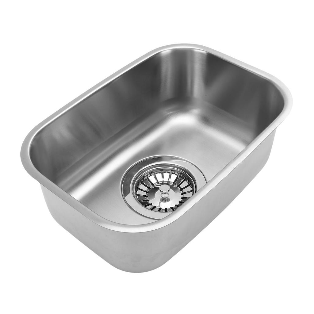 RV Sink Stainless Steel Mini Single Bowl RV Sink Wash Basin for Cars Boats RVs Yachts 12.6x8.66x4.72 in