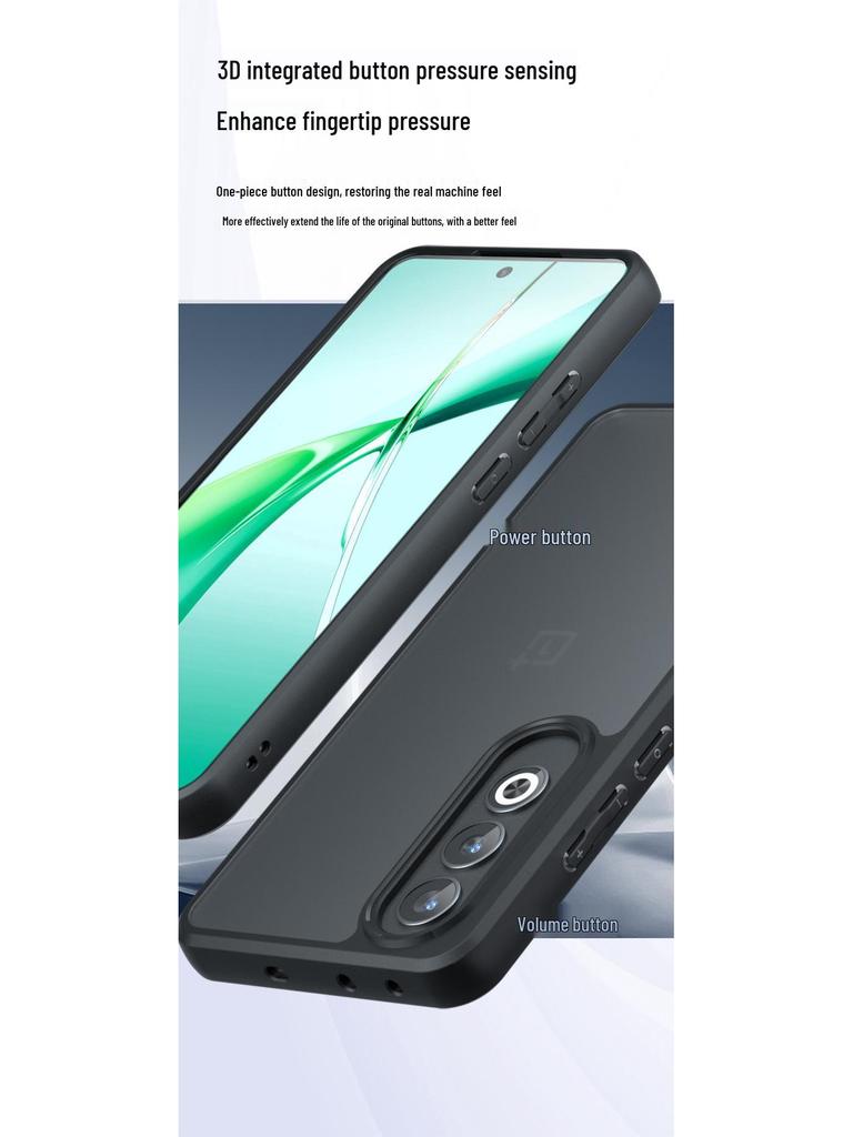 OnePlus Nord5 Skin-Feel Frosted Case with Airbag, Dust Plug, and Anti-Fall Protection for OnePlus 13T.