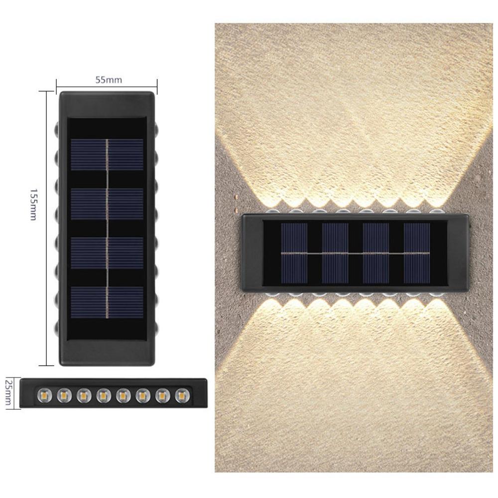 Warm Light Solar Wall Lamp Streetlights Waterproof Lamp Decoration Lights Outdoor Lighting  Garden