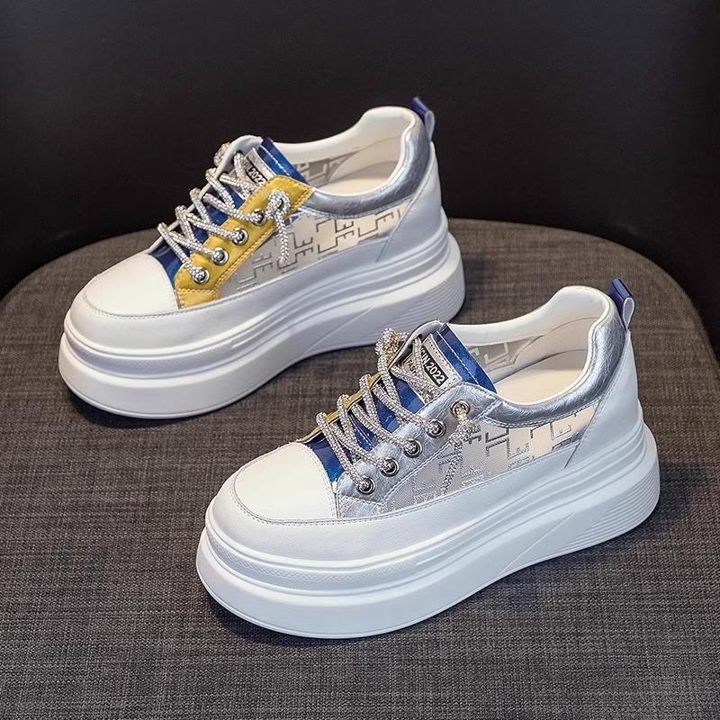 Summer new heightening little white shoes mesh comfortable versatile casual shoes breathable women's shoes platform muffin shoes