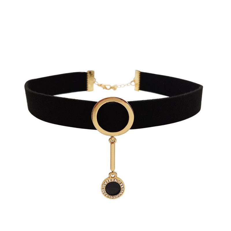 Korean Clavicle Choker Necklace for Women - Black Neckband Jewelry