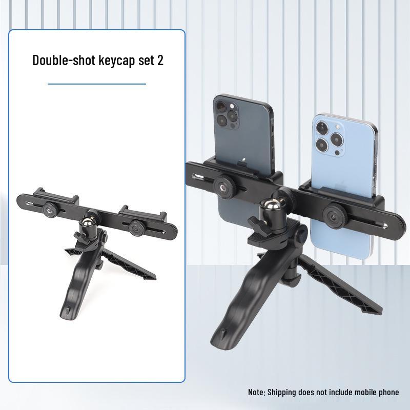 4S Auto Show & Outdoor Photography Tripod: Dual Phone Stand for Live Streaming and Desktop Shooting