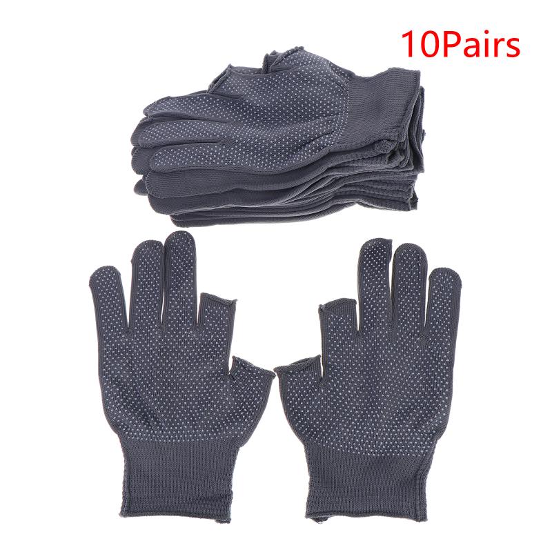 Anti-slip Work Riding Gloves Multipurpose Durable Protective Gloves 1/20 Pairs for Cycling Gardening Construction Industrial Work 10Pair серый