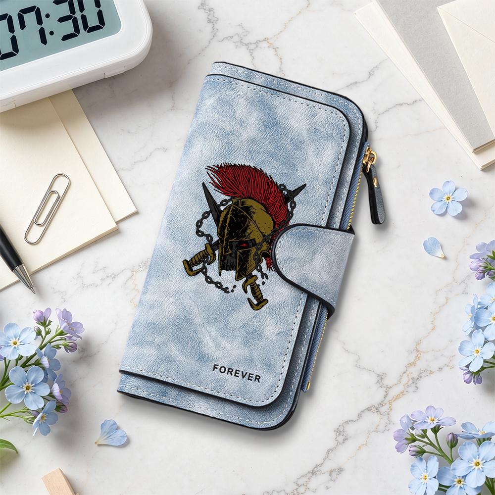 Stylish Sparta Printed Long Wallet Durable Fashion Casual Multipurpose Card Holder Purse