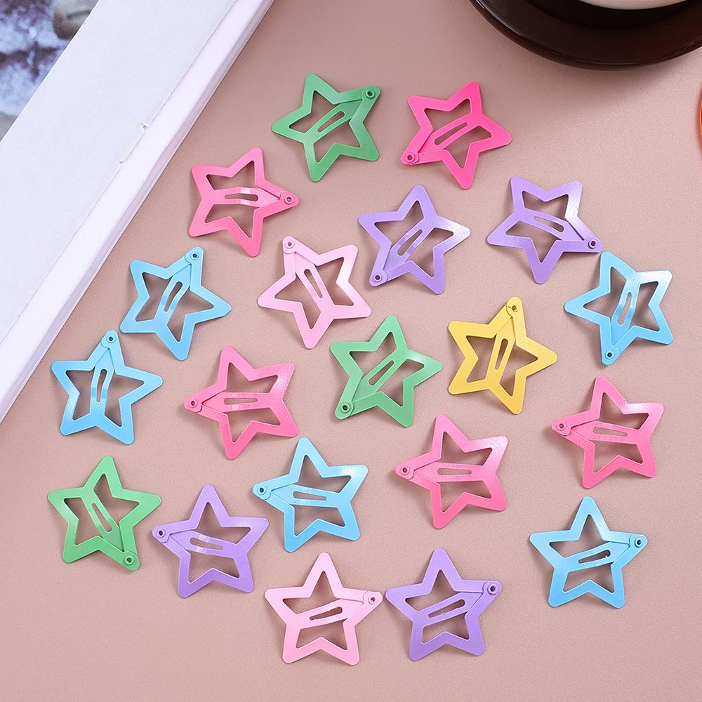

20 шт. y2k Звездные заколки для волос Дофаминовые красочные металлические заколки для волос для девочки Боковые заколки Женские Детские Повседневные аксессуары для вечеринок Головные уборы