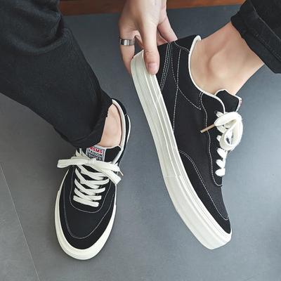 Tendência Nova Primavera e Outono Sapatos de Lona Estudante Masculino Casual Esportivo Board Shoes Versátil Pequenos Sapatos Brancos Sapatos da Moda