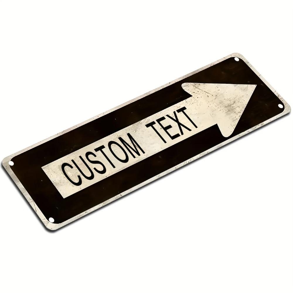 Custom Text Metal Plaque Personalized Home Decor Wall Sign