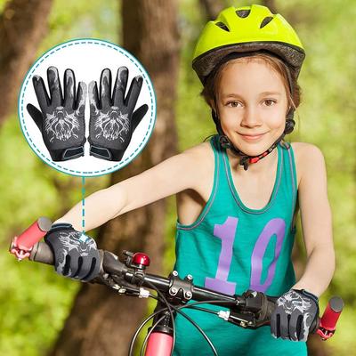 Winter Sports Breathable Kids Cycling Gloves Non-Slip Full Finger Bike Gloves Children Sport Gloves