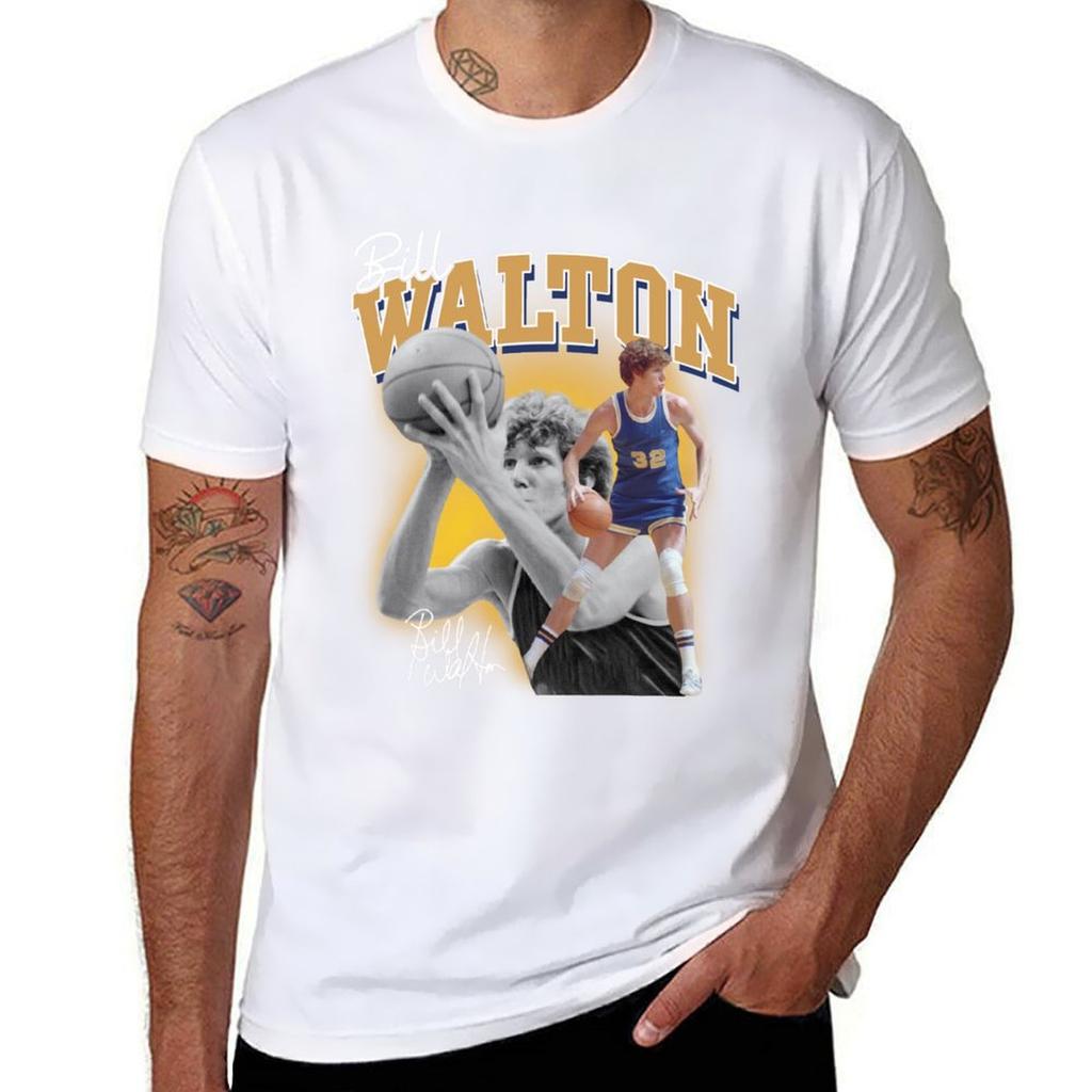 Bill Walton Basketball Legend Signature Vintage Retro 80s 90s Bootleg Rap Style TShirt Urban Style Casual Short Sleeve Top