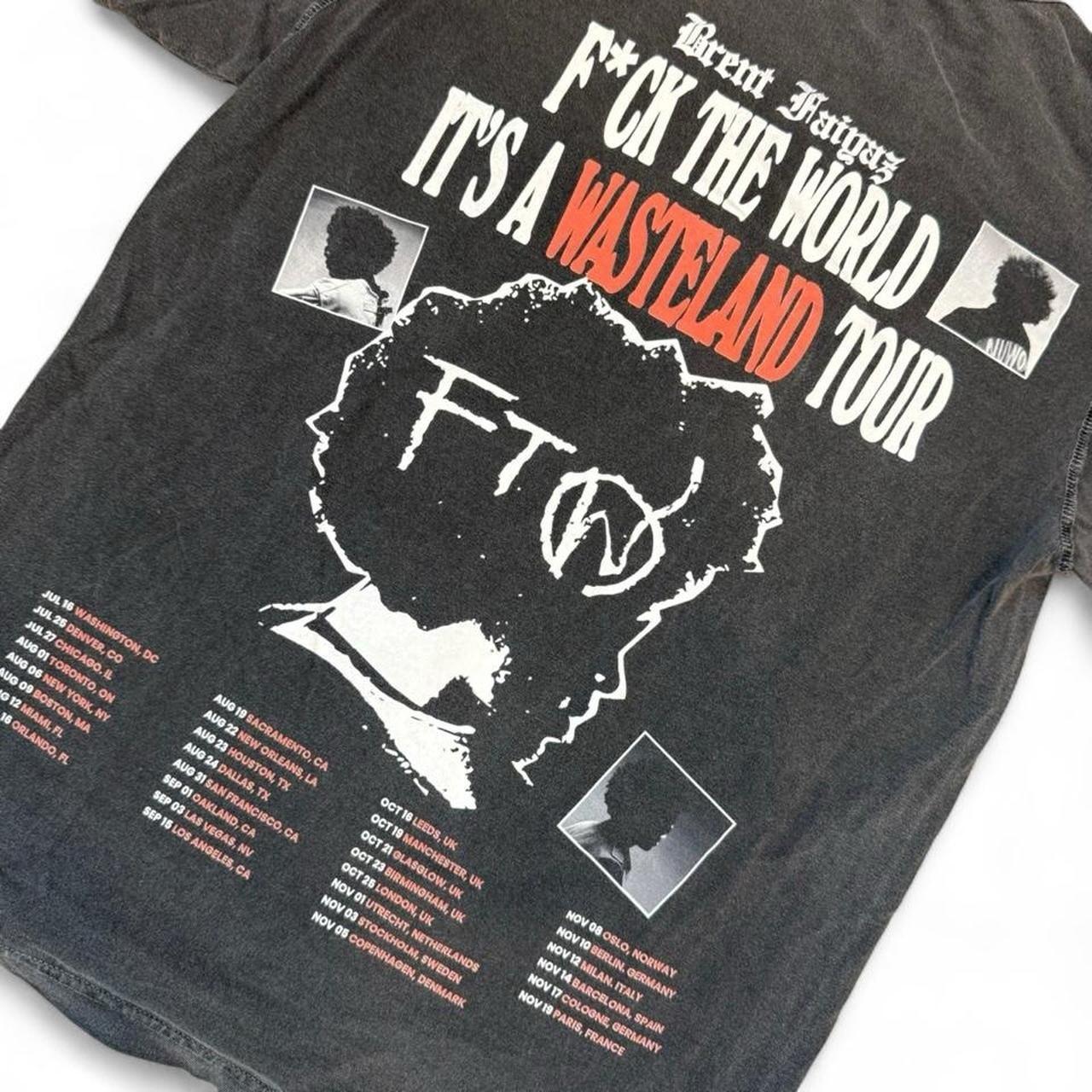 Brent Faiyaz FTW Its a Wasteland Tour T-Shirt Merch Adult Size Small Graphic Unisex T-Shirt XL