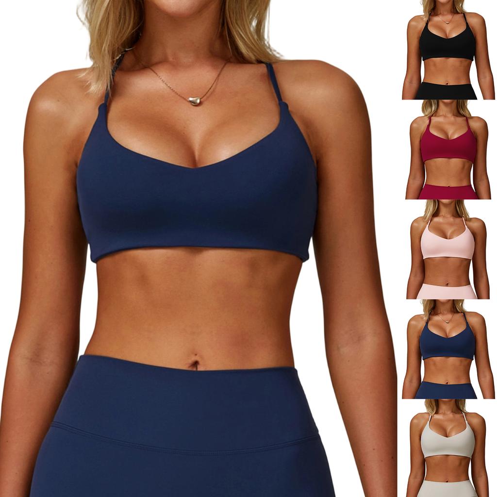 Women's Sports Bra Seamless Fitness Yoga Top Stretchy Supportive Workout Running Athletic Activewear