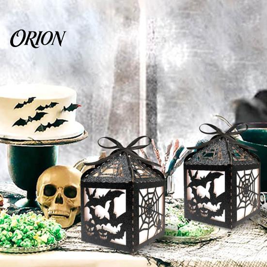 Durable Reusable Props 5Pcs Halloween Gift Box, Bat Decor Candy Container, Trick or Treat Festival Hanging Ornaments Spooky Paper Box for Home, Party